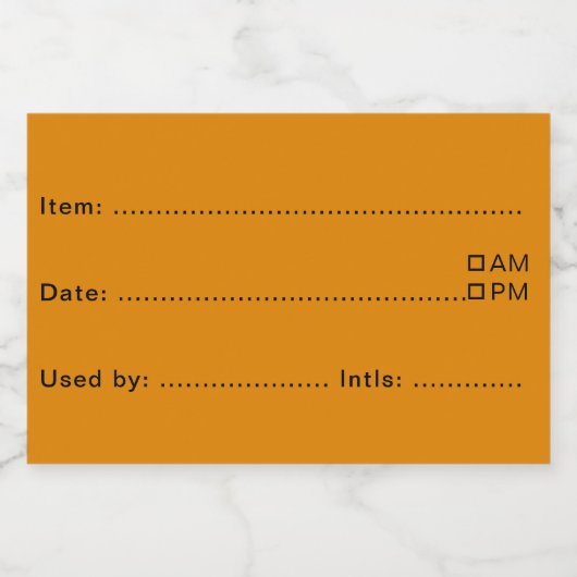 家庭用及びキッチン用ウコン金ゴールド食品ラベル フードラベル (シングルラベル)