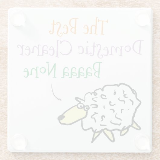 家庭用掃除機ガラスコースター用ヒツジデザイン ガラスコースター (裏面)