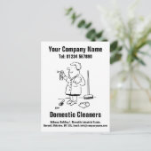 家庭用掃除漫画のデザインが個人設定へ ポストカード (スタンド正面)