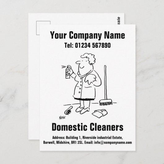 家庭用掃除漫画のデザインが個人設定へ ポストカード (正面/裏面)