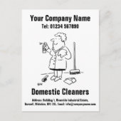 家庭用掃除漫画のデザインが個人設定へ ポストカード (正面)