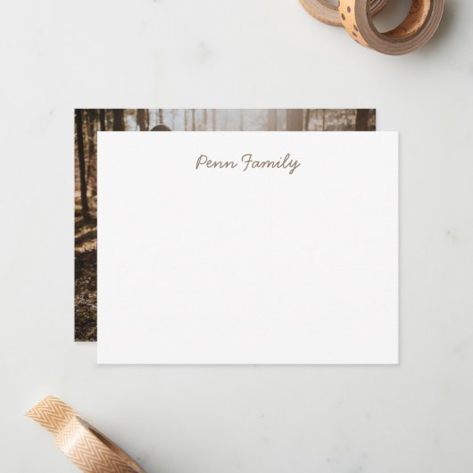 家庭用文パーソナライズされた房具 ノートカード (正面/裏面インサイチュ)