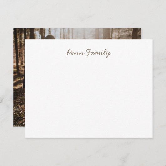 家庭用文パーソナライズされた房具 ノートカード (正面/裏面)