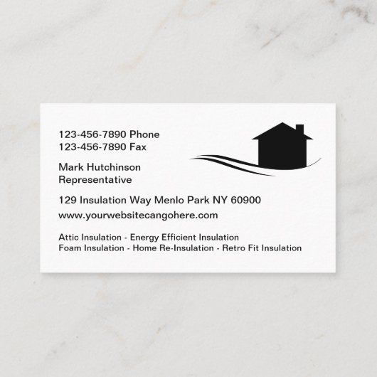 家庭用断熱建築名刺 名刺 (裏面)