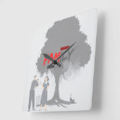 家庭用時計 スクエア壁時計 (傾斜)