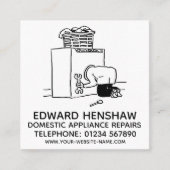 家庭用機器の修理と修理 スクエア名刺 (正面)