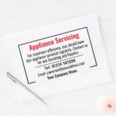 家庭用機器の修理サービス 長方形シール (封筒)