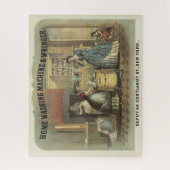 家庭用洗濯機と絞り器のヴィンテージ広告。 ジグソーパズル (縦)