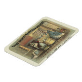 家庭用洗濯機と絞り器のヴィンテージ広告。 マグネット (左側)