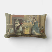 家庭用洗濯機と絞り器のヴィンテージ広告。 ランバークッション (正面)