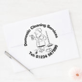 家庭用清掃および家庭用清掃業者 ラウンドシール (封筒)