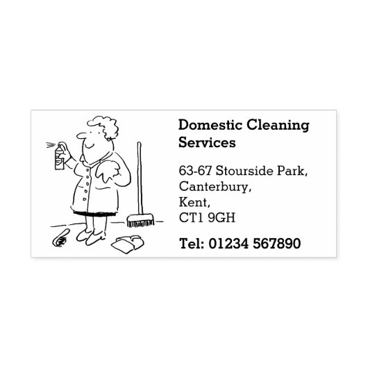 家庭用清掃サービス業 セルフインキングスタンプ (デザイン)