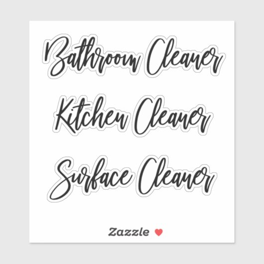 家庭用清掃スプレーボトルラベル シール (シート)