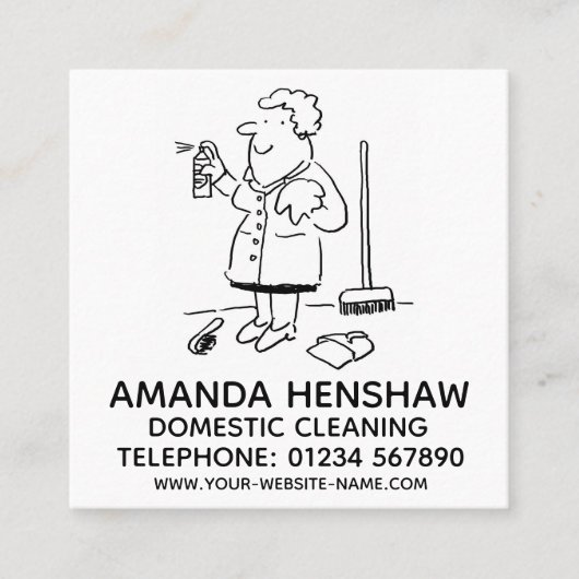 家庭用清掃プロモーション広場の名刺 スクエア名刺 (正面)