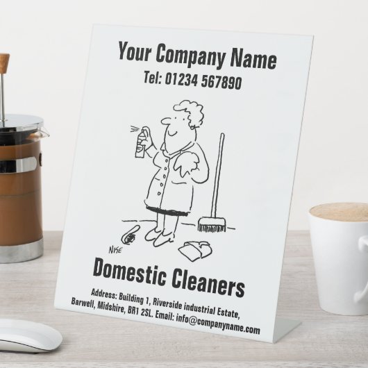 家庭用清掃会社 台座サイン (インサイチュ)