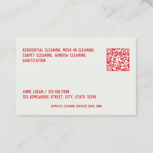 家庭用清掃QR 名刺 (裏面)