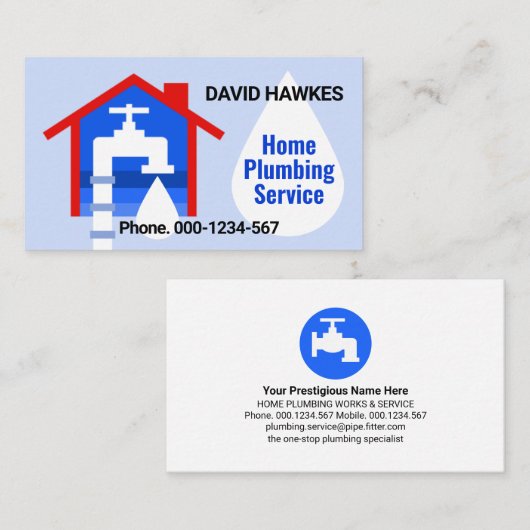 家庭用漏水栓水 名刺 (正面/裏面)