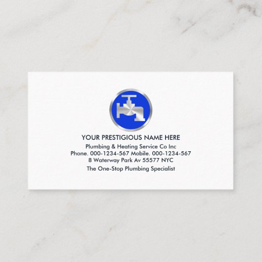 家庭用配管の水栓の漏れ 名刺 (裏面)