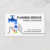 家庭用配管の水栓の漏れ 名刺 (正面)