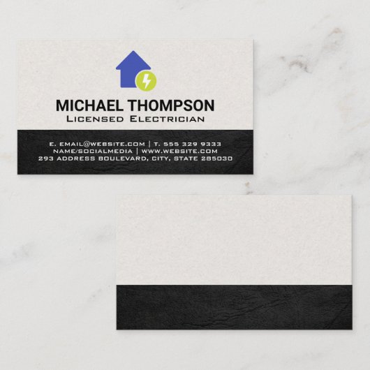 家庭用電気アイコン 名刺 (正面/裏面)