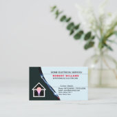 家庭用電気サービス経験豊富な電気技師 名刺 (スタンド正面)