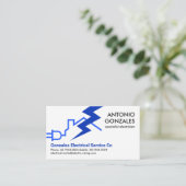 家庭用電気回路稲妻 名刺 (スタンド正面)