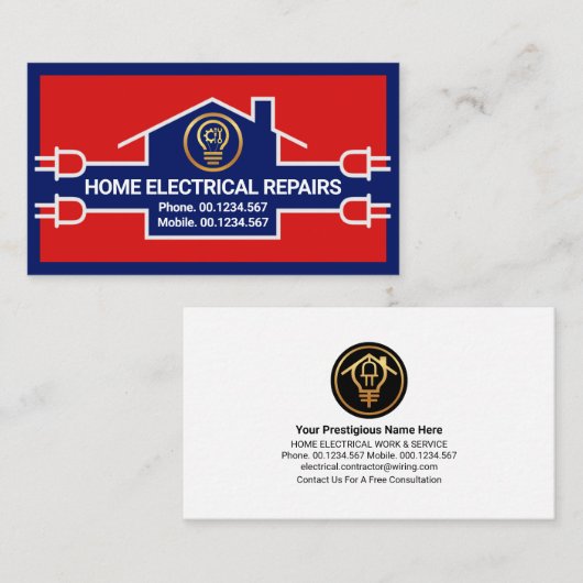 家庭用電気回路配線 名刺 (正面/裏面)