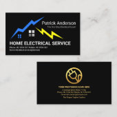 家庭用電気稲妻導体電気技師 名刺 (正面/裏面)