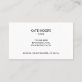 家庭用電球および脳アイディア白黒 名刺 (裏面)