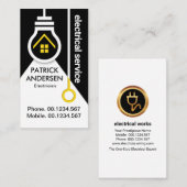 家庭用電球スイッチ電気 名刺 (正面/裏面)