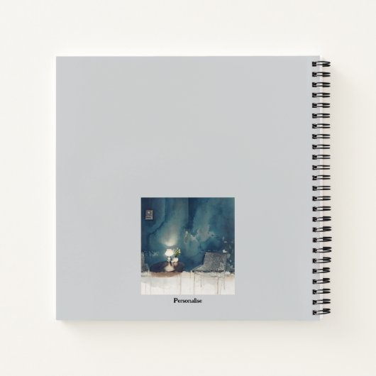 家庭的な抽象芸術オーレリウス永遠引用文ジャーナル ノートブック (裏面)