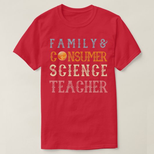 家庭科学と消費者科学のFacs先生に戻る Tシャツ (デザイン正面)