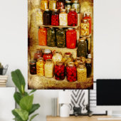 家庭缶詰の瓶 ポスター (ホームオフィス)