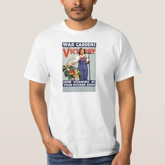 家庭菜園のためのヴィンテージ戦争 Tシャツ (正面)