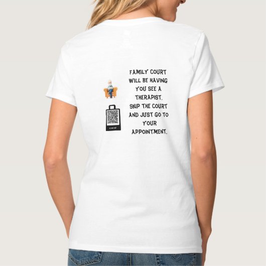 家庭裁判所セラピスト Tシャツ (裏面)