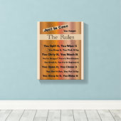 家庭規則 キャンバスプリント (インサイチュ (ウッドフロア))