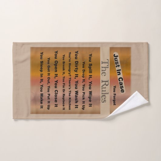 家庭規則 ハンドタオル (ハンドタオル)