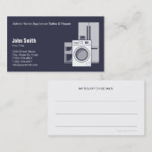 家庭電化製品サービス、販売および修理 名刺 (正面/裏面)