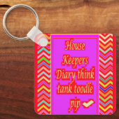 家政婦の言葉を持つZANYアートデザイン キーホルダー (正面)