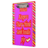 家政婦の言葉を持つZANYアートデザイン クリップボード (左)