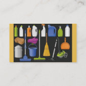 家政婦またはクリーナーのフリーランス清掃ビジネス 名刺 (裏面)