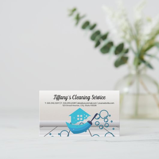 家政婦クリーニングサービス |シャボン玉 名刺 (スタンド正面)