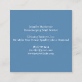 家政婦サービス清掃クリーンホーム スクエア名刺 (裏面)