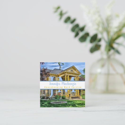 家政婦サービス清掃クリーンホーム スクエア名刺 (スタンド正面)