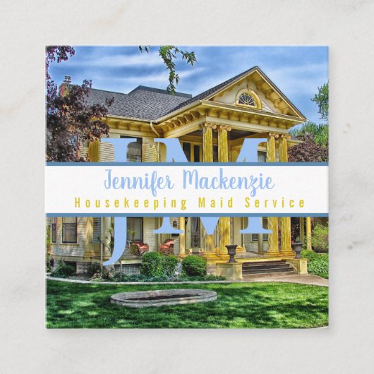 家政婦サービス清掃クリーンホーム スクエア名刺 (正面)