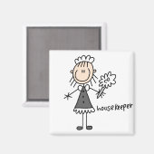 家政婦スティックフィギュア磁石 マグネット (正面/裏面)