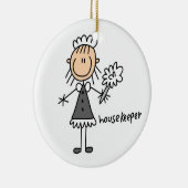 家政婦スティックフィギュア セラミックオーナメント (右)