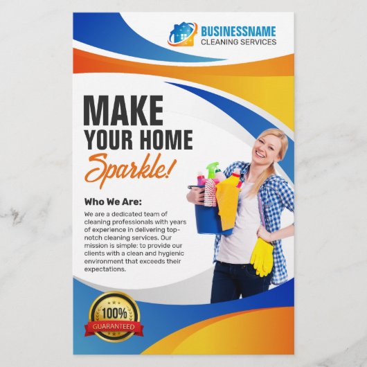 家政婦ハウスオフィス清掃メイドサービス チラシ (正面)