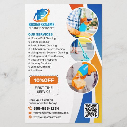 家政婦ハウスオフィス清掃メイドサービス チラシ (裏面)