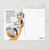 家政婦ハウスオフィス清掃メイドサービス ポストカード (裏面)